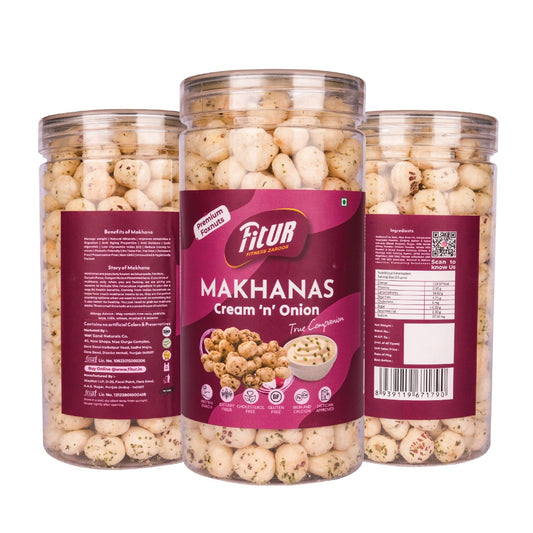 Makhana Tangy Tomato + Cream n Onion + Spicy Indiana | Pack of 3 | 80 gm Each Pack