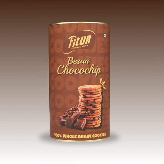 Besan Choco Chips Cookies | 100% Whole Grain