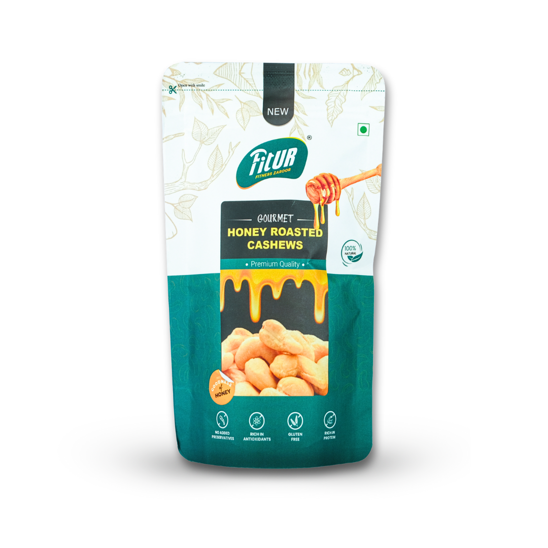 Super Delicious & Healthy Honey Roasted Cashews | 80 gm Pack