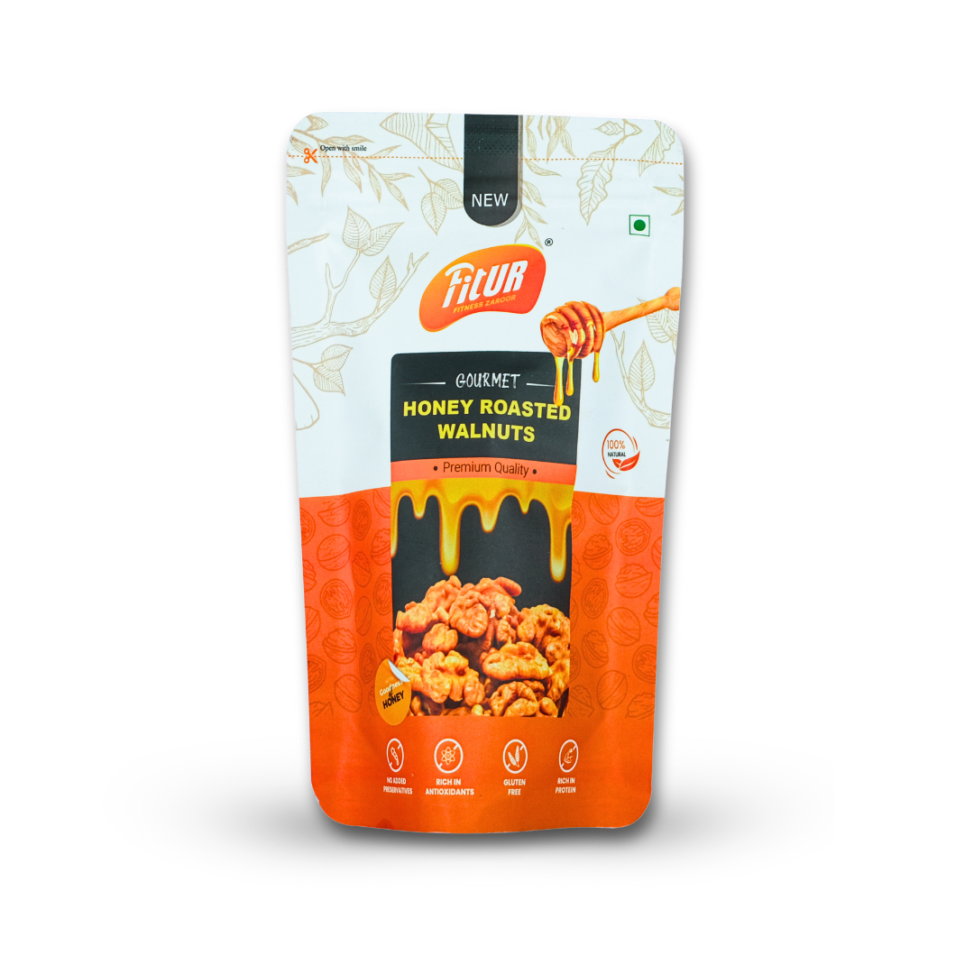 Honey Roasted Walnuts | Super Delicious & Healthy | 80 gm Pack