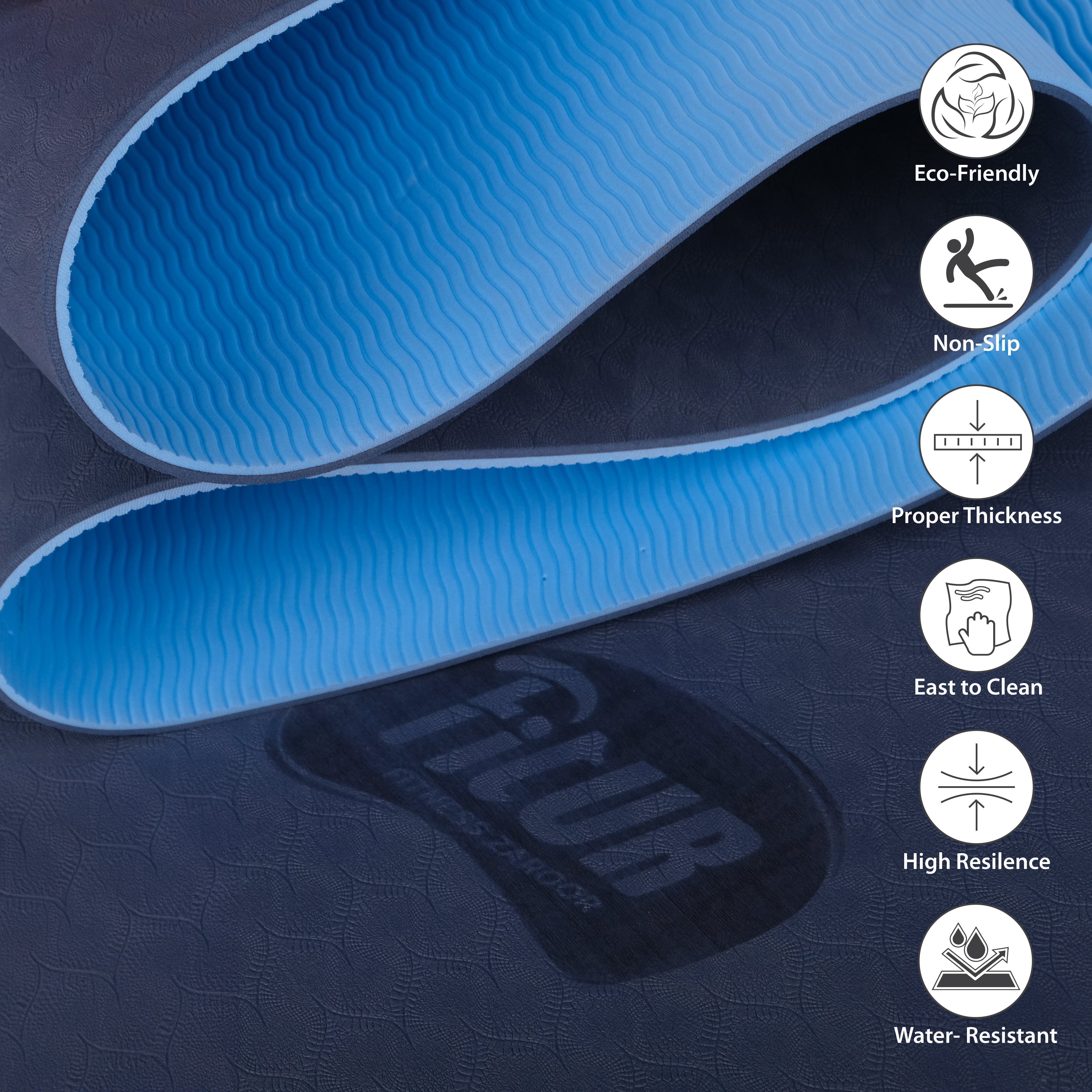 Blue TPE Yoga Mats