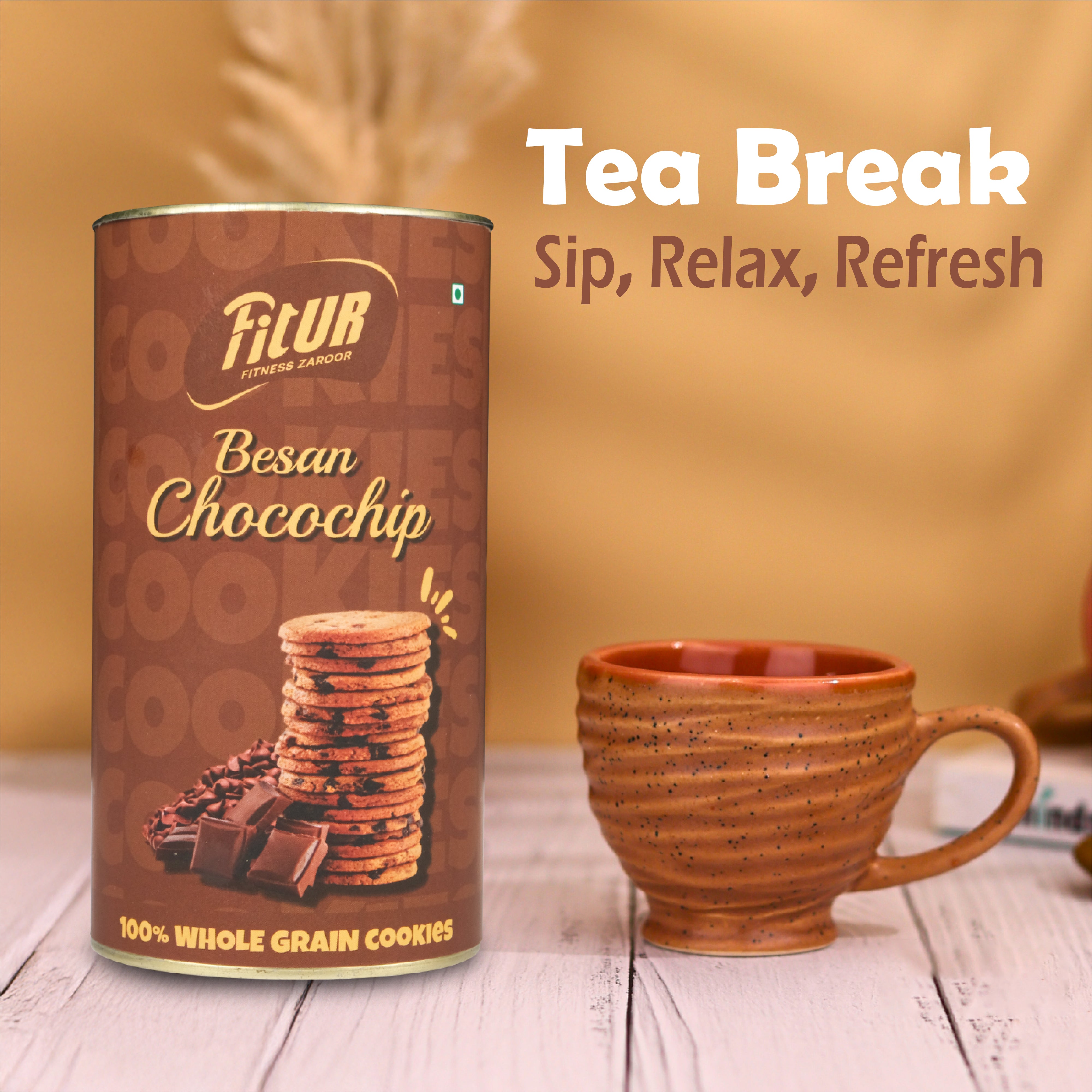 ⁠Besan Choco Chips Cookies | 100% Whole Grain