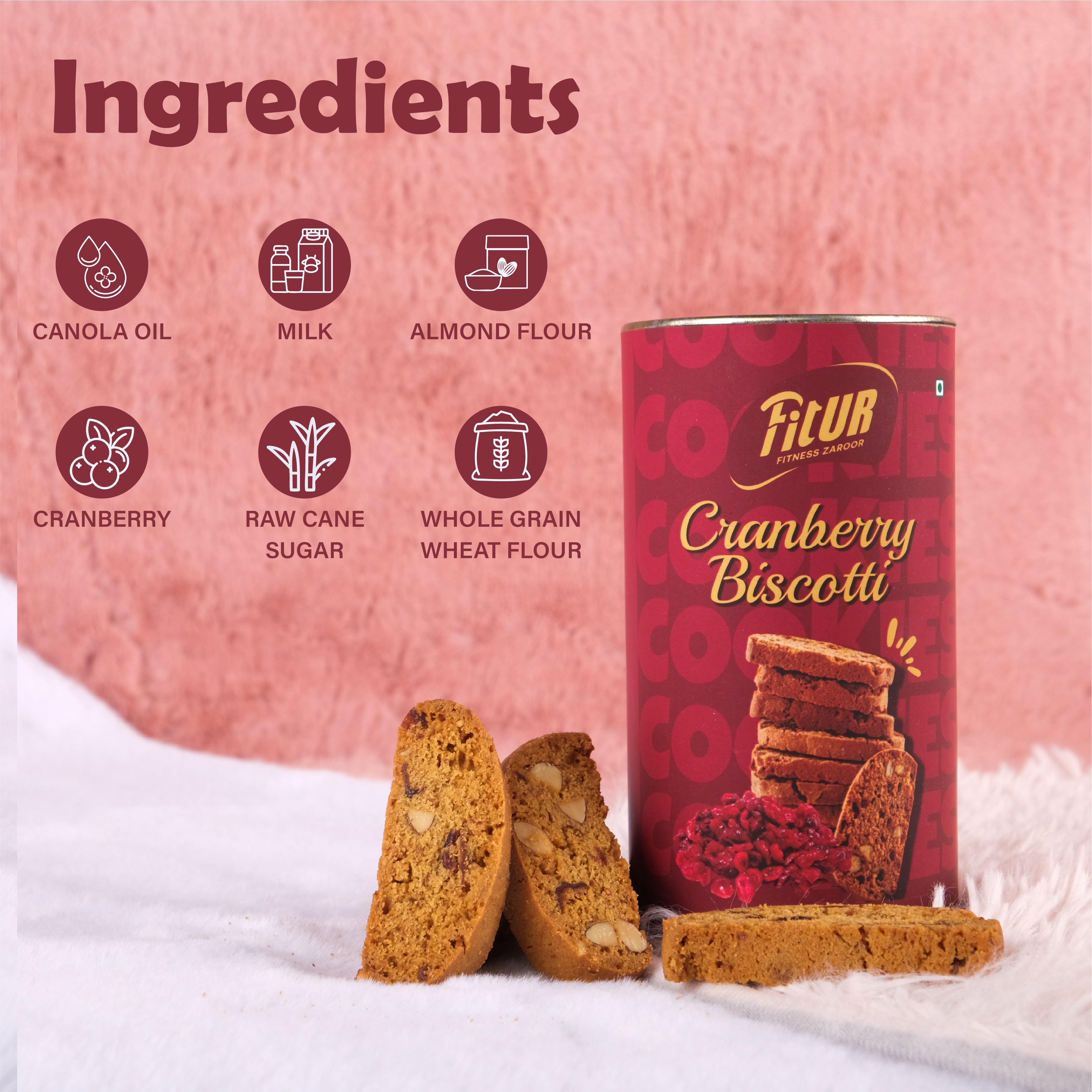 Cranberry Biscotti | 100% whole Grain