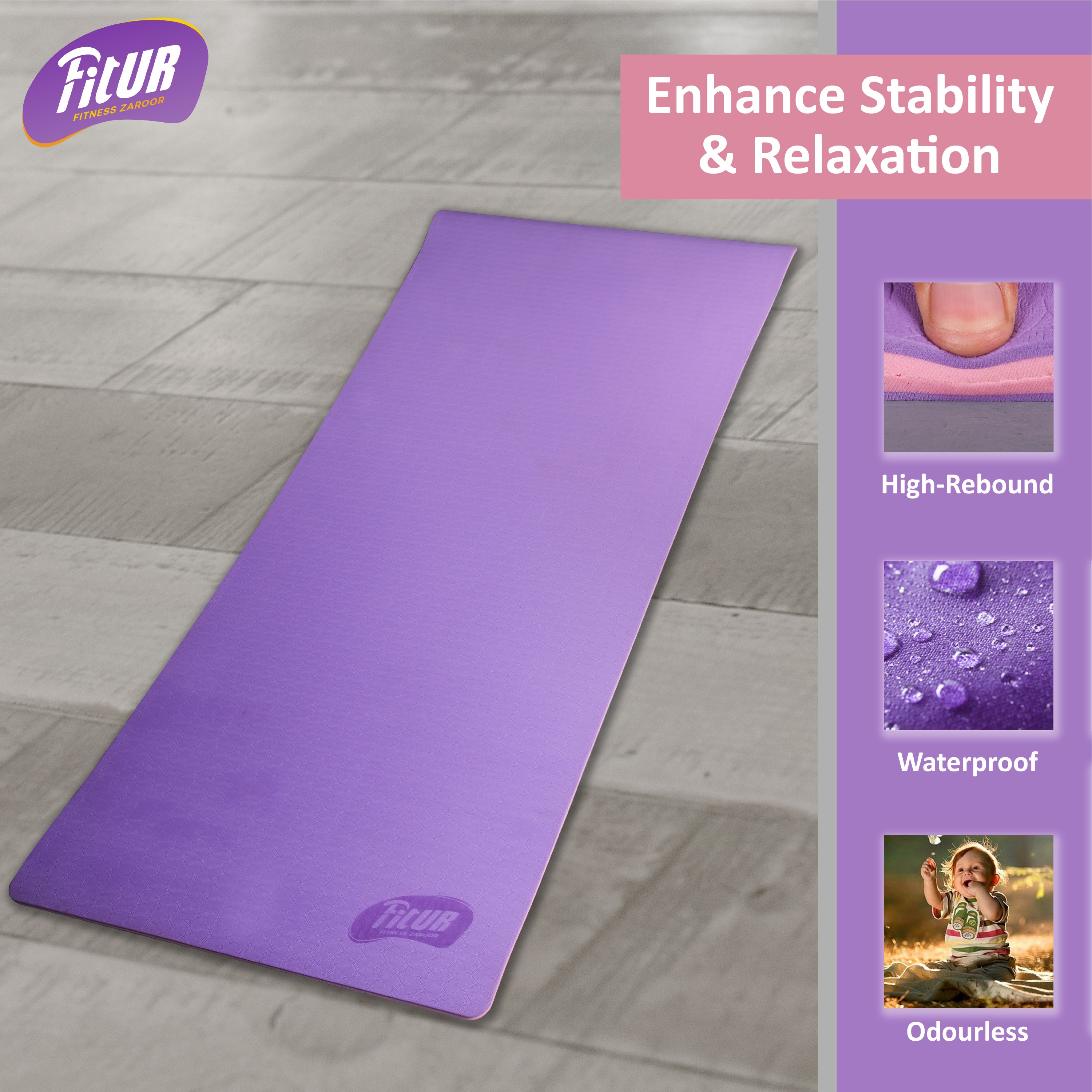 Purple TPE Yoga Mats