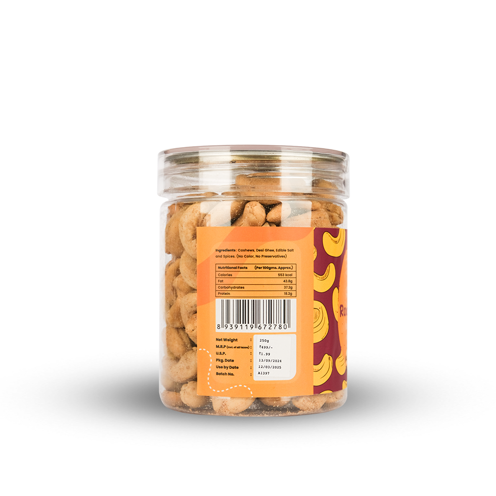 Roasted Cashews | Desi Ghee Roasted | 250 gm Pack
