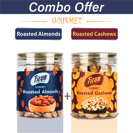 Roasted Almonds+ Roasted Cashews | Pack of 2