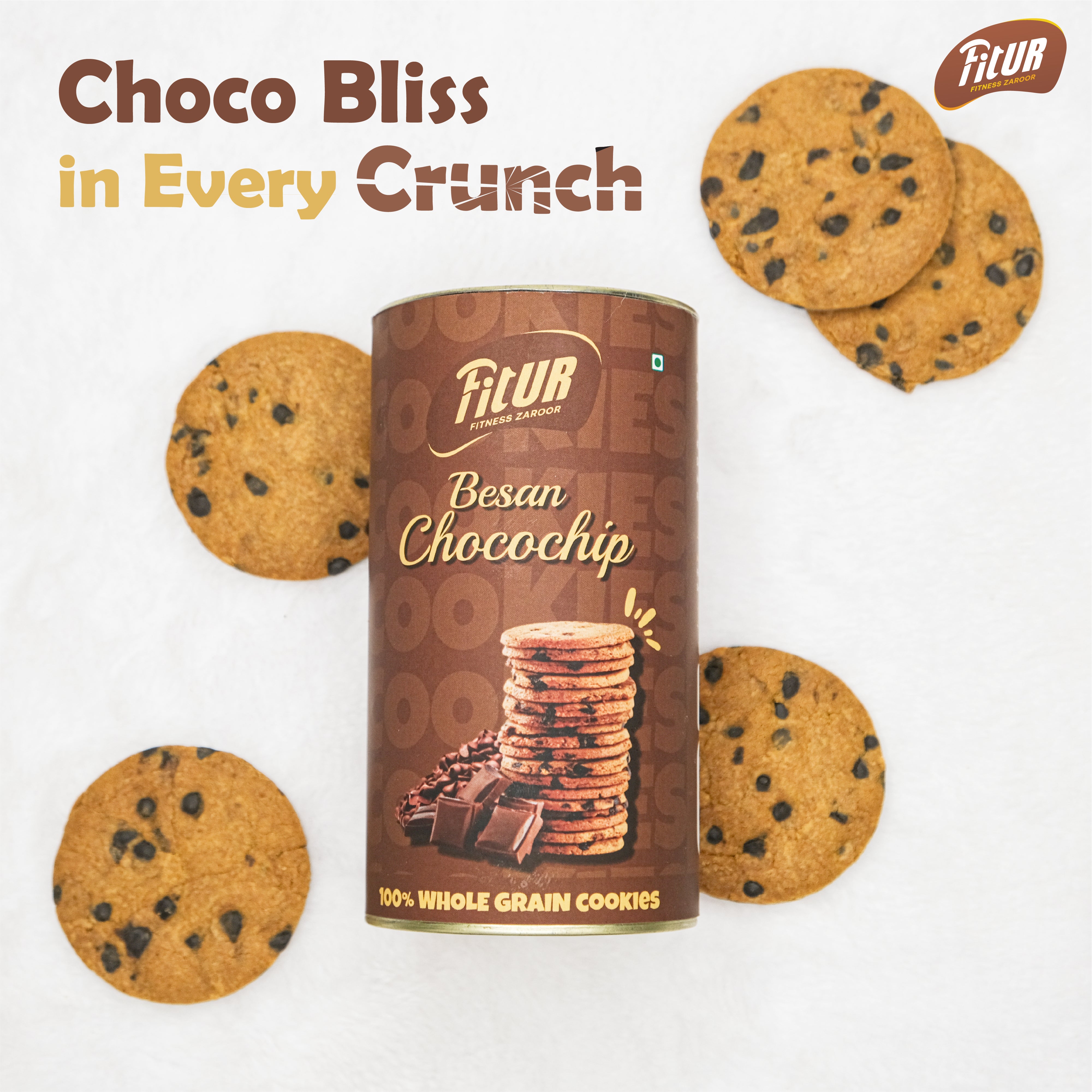 ⁠Besan Choco Chips Cookies | 100% Whole Grain