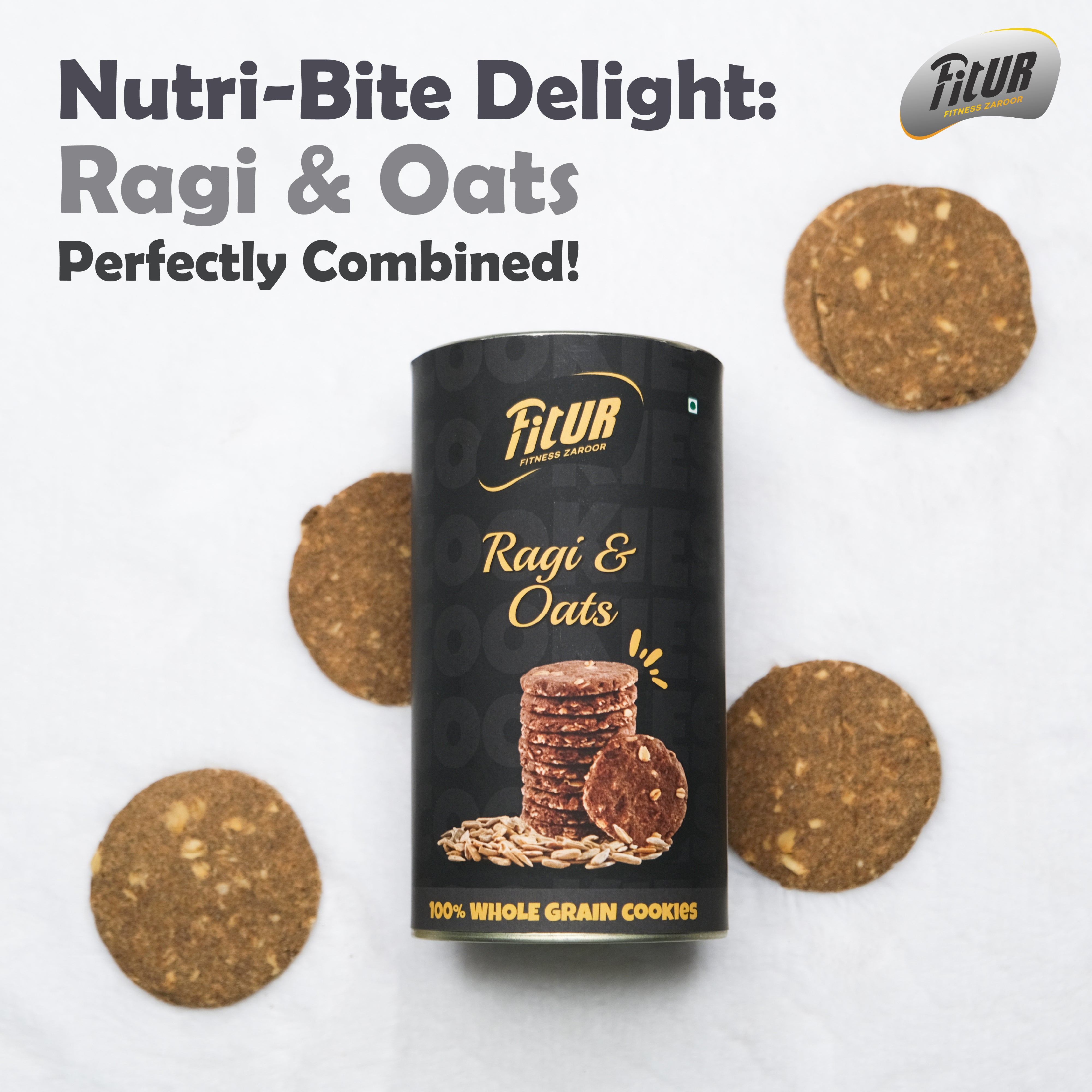 ⁠Ragi & Oats Cookies | 100% Whole Grain