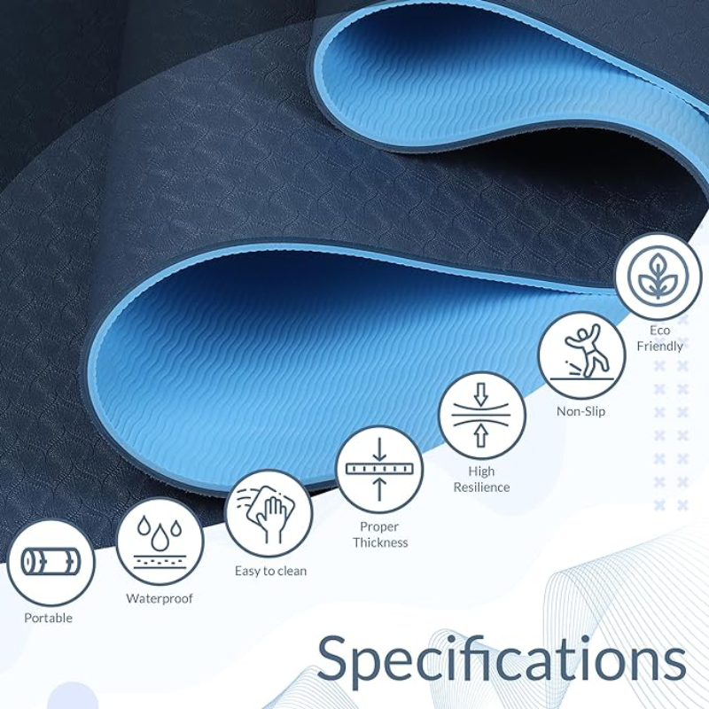 Blue Yoga Mats - Fitur