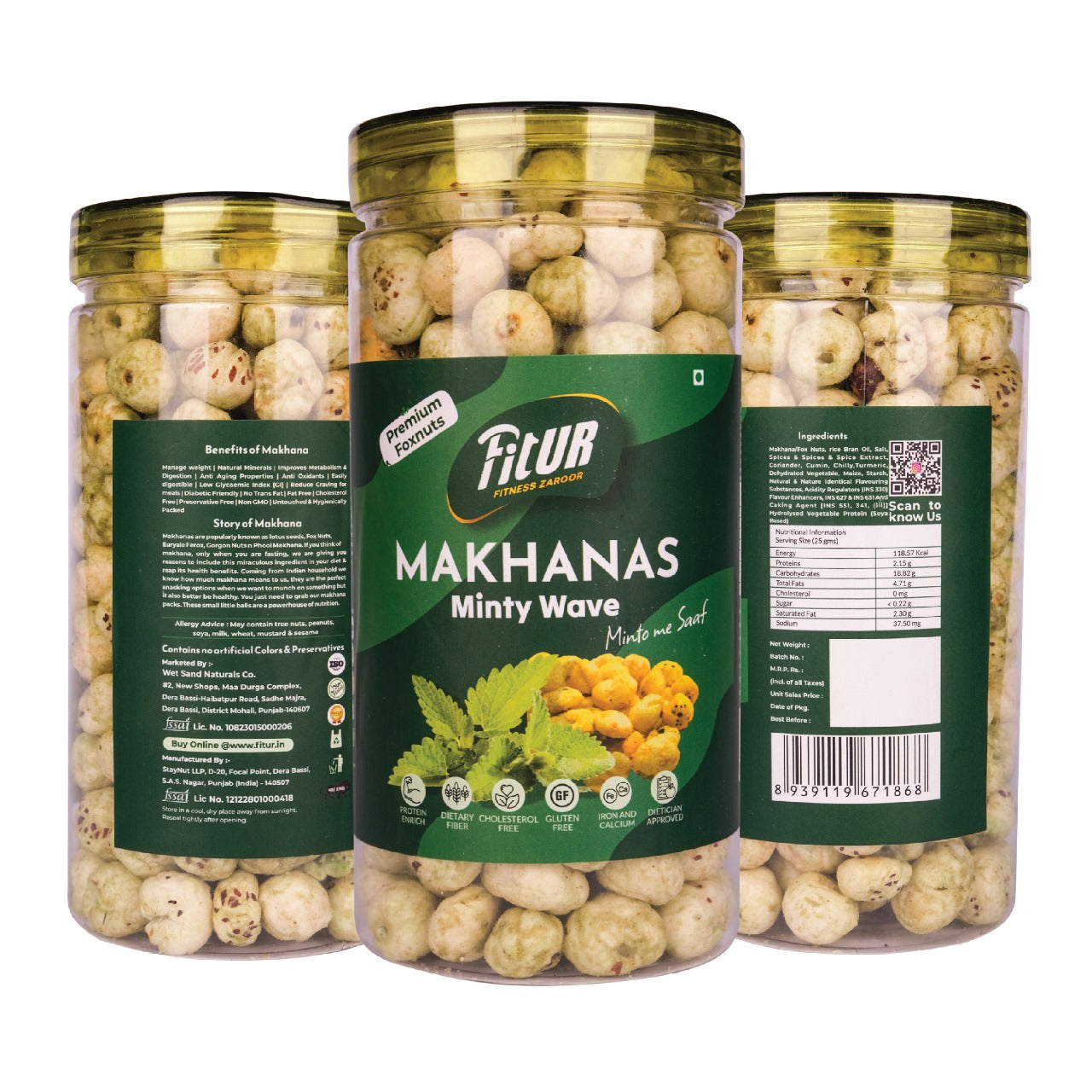 Makhana Tangy Tomato + Minty Wave | Pack of 2 | 80 gm Each Pack