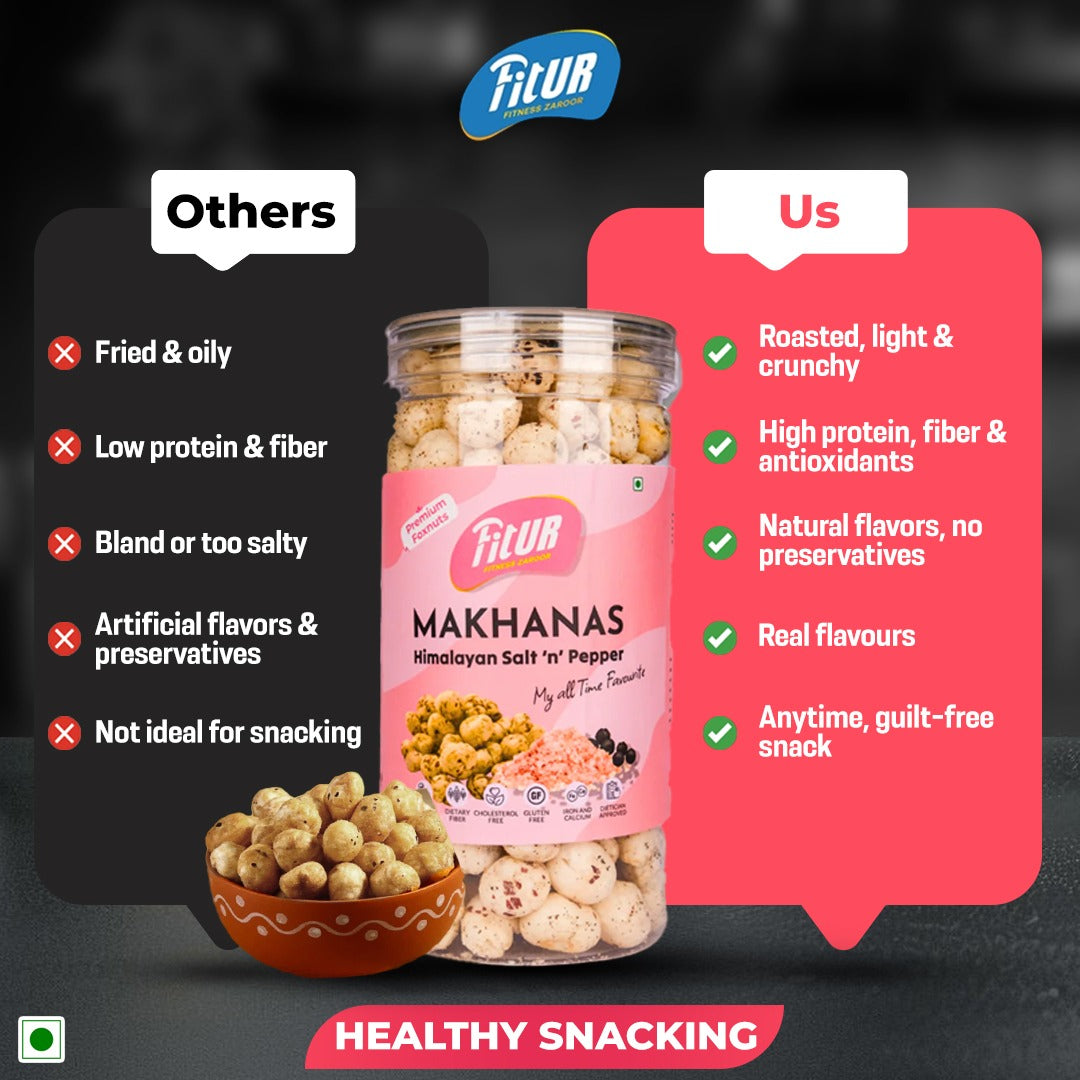 Himalayan Salt & Pepper Makhanas | 80 gm Pack