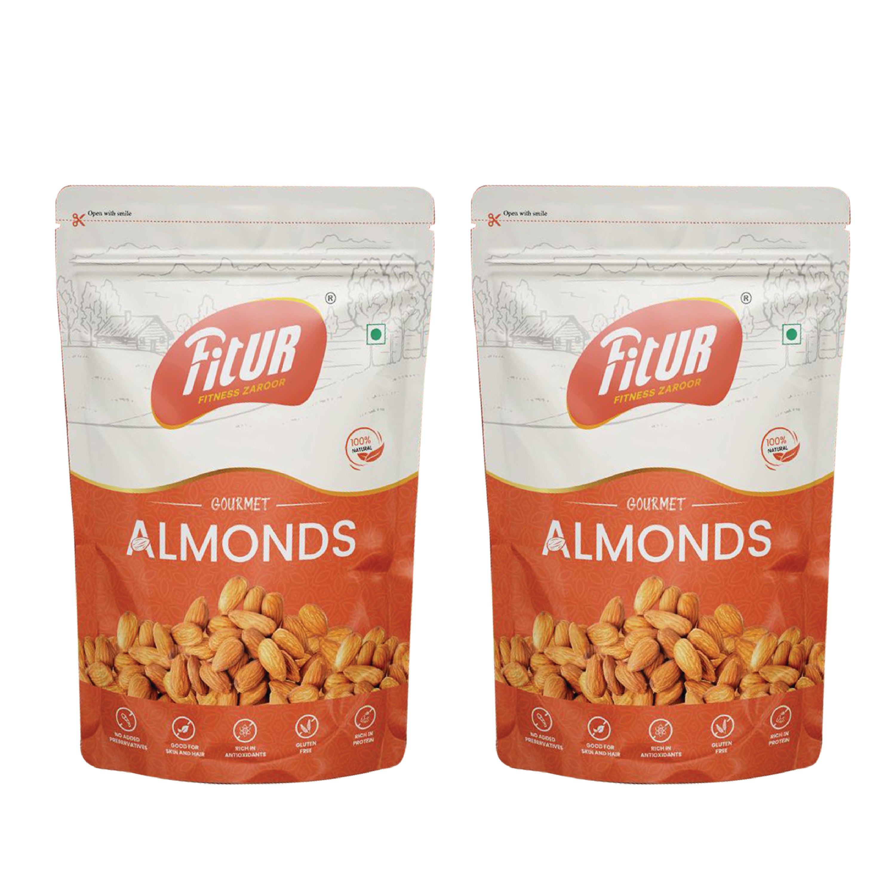 High Protein Dry Fruits Almonds | Pack of 2