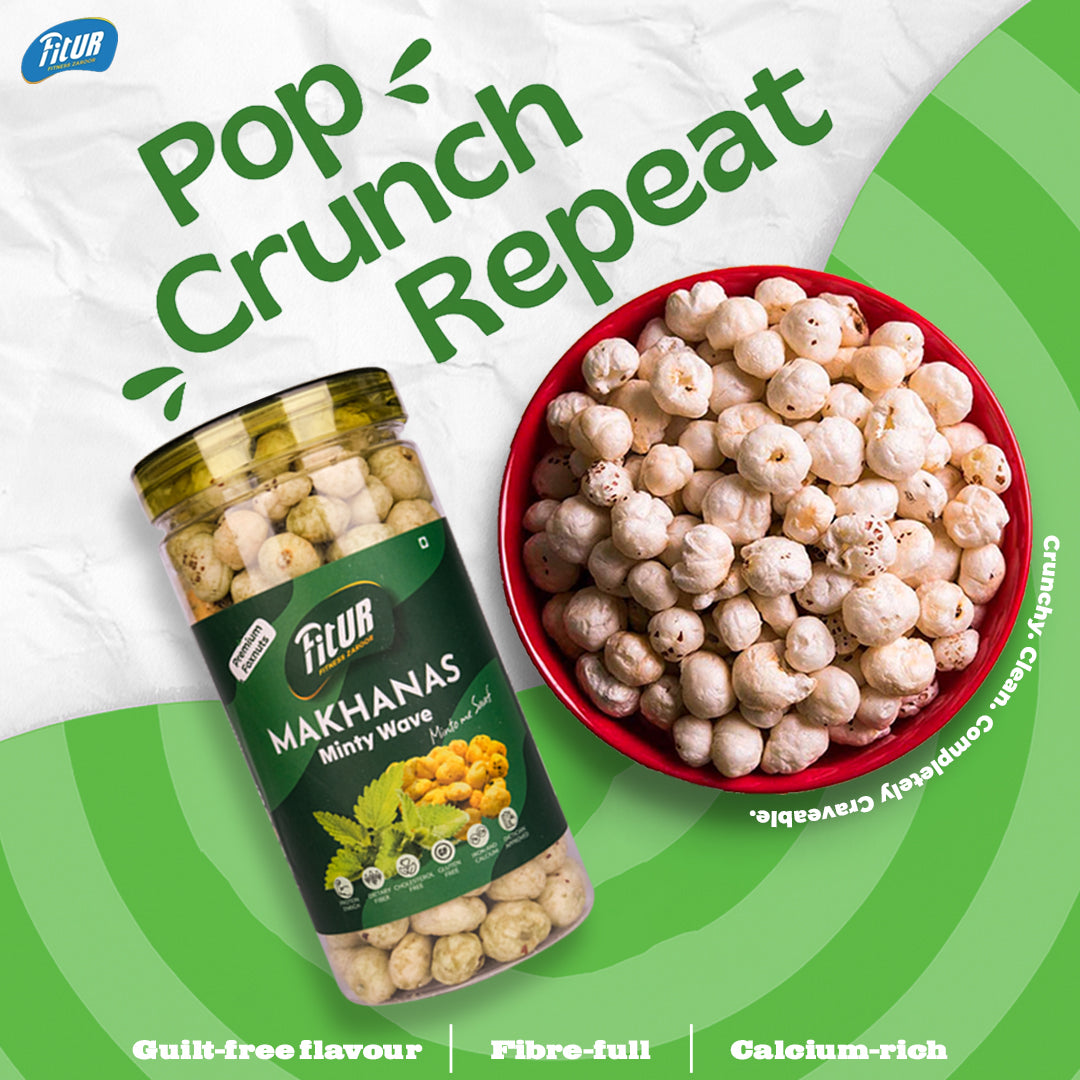 Delicious Minty Wave Makhanas | 80 gm Pack