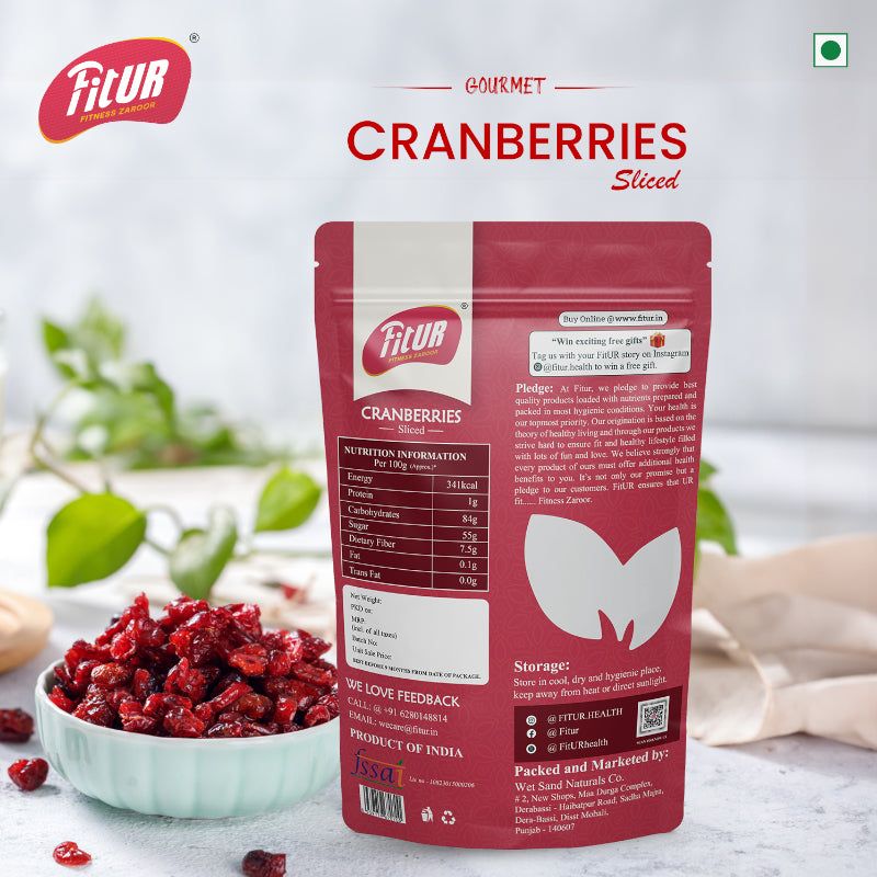 Sliced cranberries - Fitur