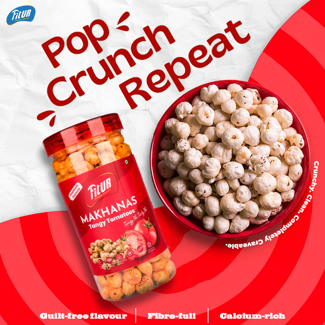 Makhana Tangy Tomato + Minty Wave | Pack of 2 | 80 gm Each Pack