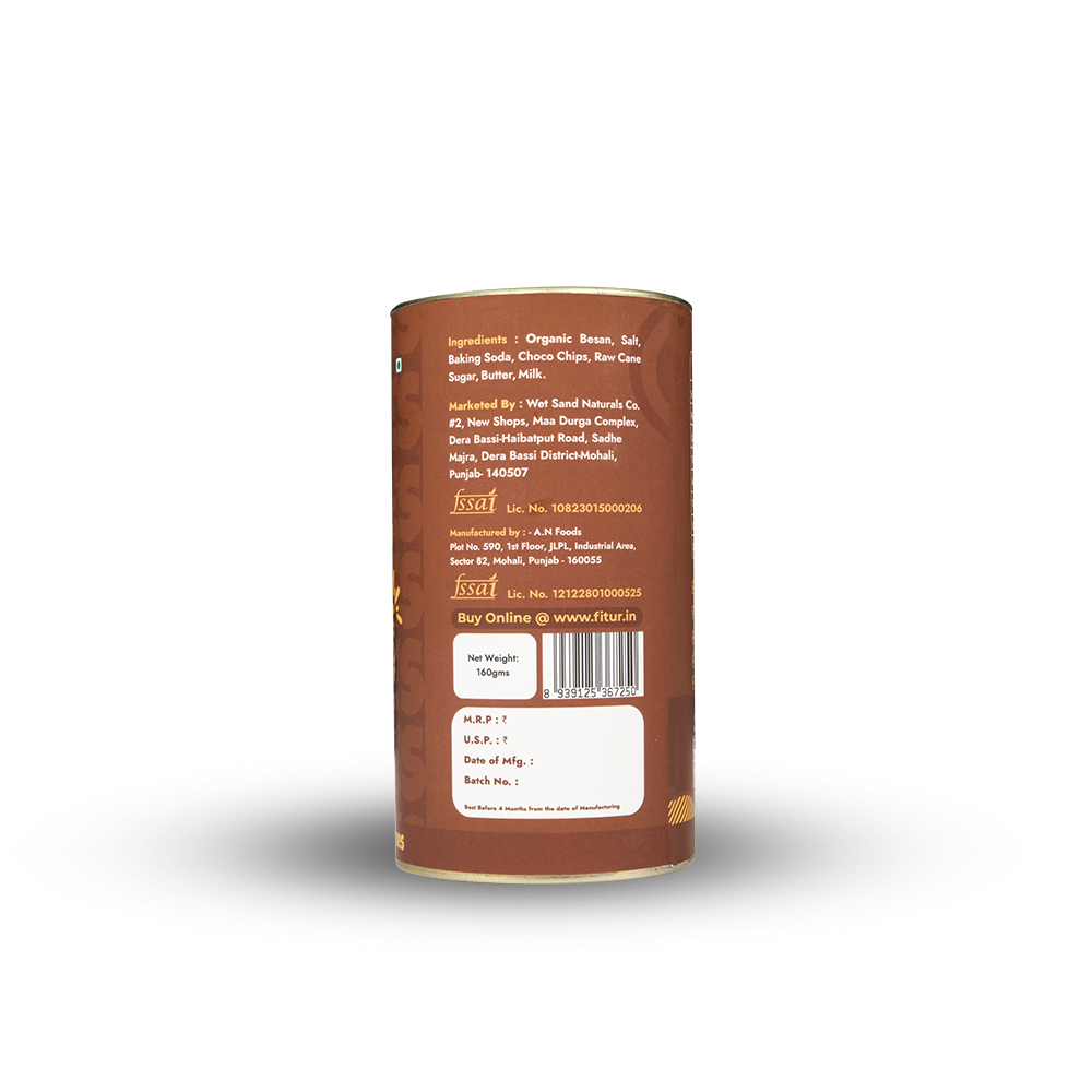 ⁠Besan Choco Chips Cookies | 100% Whole Grain